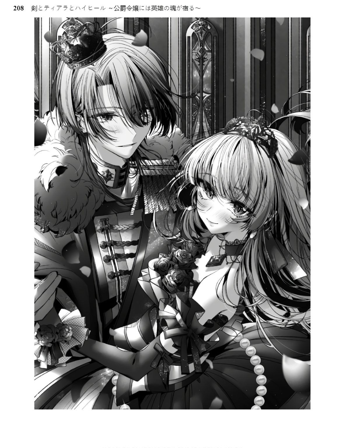 Illustration Light Novel Ken to Tiara to Haihiru Koshaku Reijo Niwa