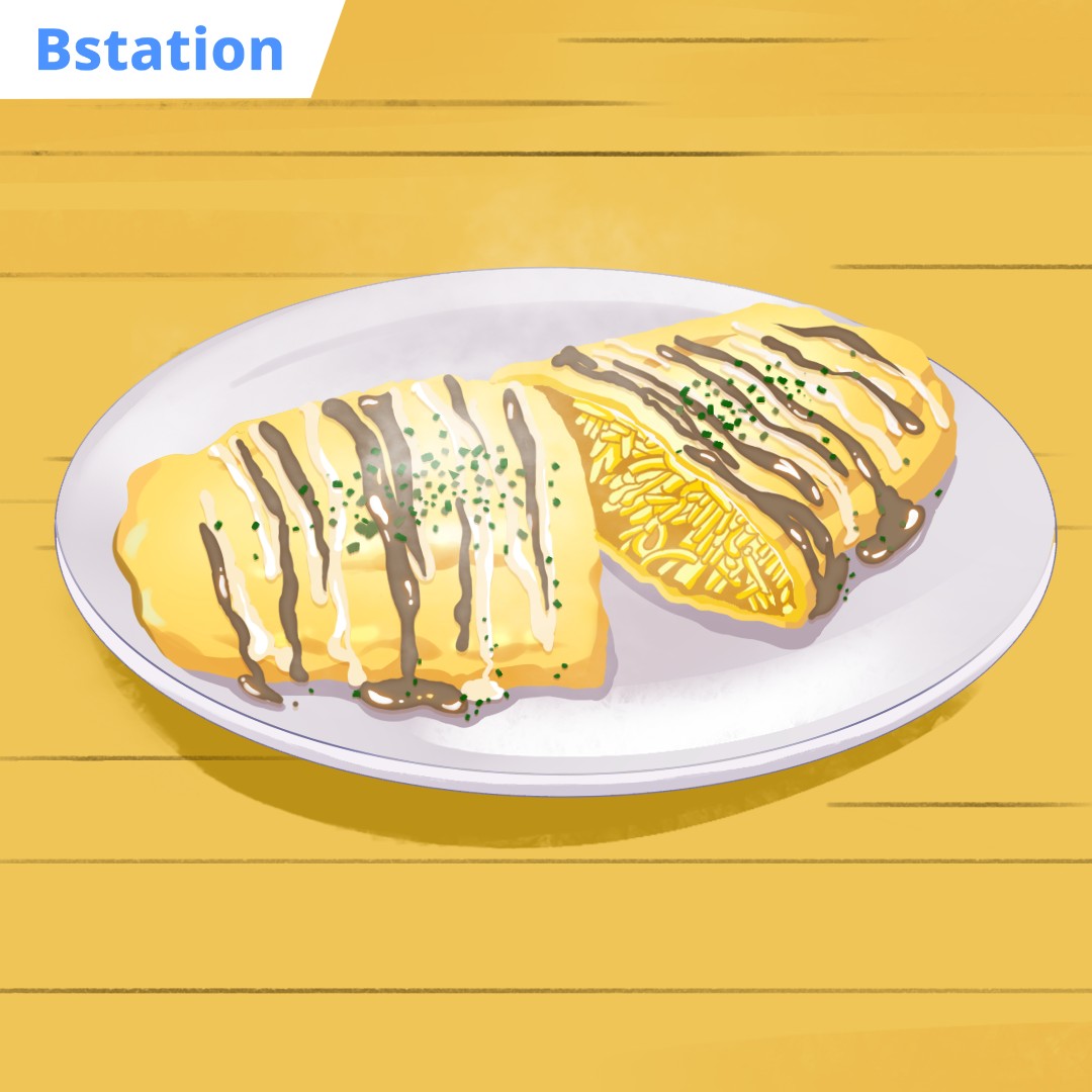 hidangan omu soba dari anime isekai izakaya japanese food from another world di bstation