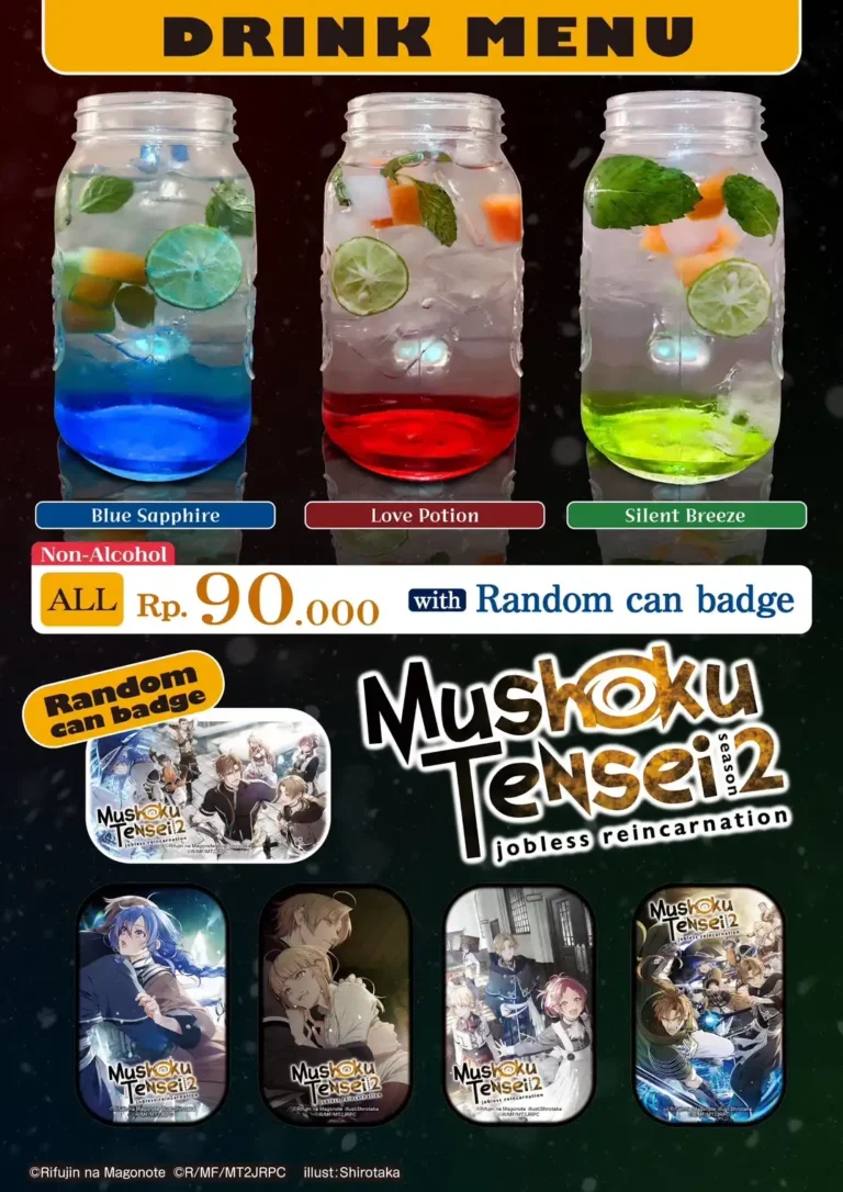 Frontier Works Adakan Menu Minuman dan Merc Mushoku Tensei di Comifuro 19
